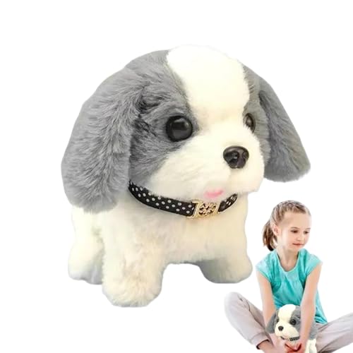 Snsengg Robot Puppy | Realistic Interactive Robot Puppy Plush Dog Toy - Plush Toy Puppy Interactive Dog - Walking, Barking, Wagging Tail, Funny Toy for Girls Boys Ages 3+ von Snsengg