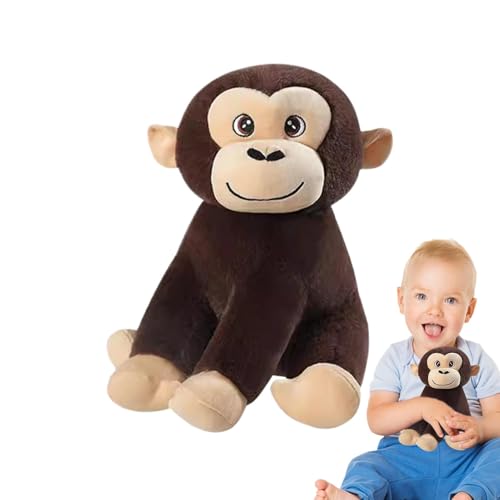 Snsengg Stuffed Monkey Pillow | Kids Animal Plush Toy | Toddler Plush Gorilla | Cute Zoo Animal Plushie, Cuddly Monkey Stuffed Animal 20cm high/8 inch for Toddler Boys Girls von Snsengg