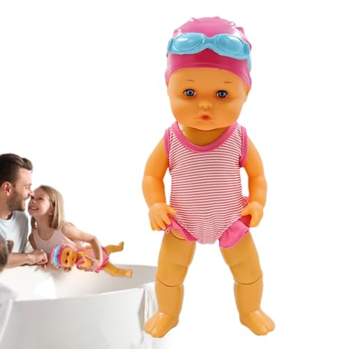 Snsengg Swimmer Doll, Electric Waterproof Swimming Doll, Motorized Swim Toy, Fun Interactive for Outdoor Activities, Pool, and Family Gatherings 13.39x4.72x3.94 inches von Snsengg