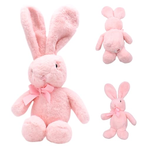 SoLLek Kuscheltier Rosa Hase, Kuscheltier Hasepuppe, Hase Kuscheltier, Klein Kaninchen Plüschtier, Weiches und Kuscheliges Plüschtier Hase, Geschenk für Kinder Weihnachten - 25cm von SoLLek