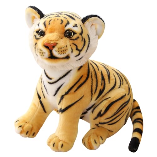 SoLLek Mini Tiger Plüschtiere Kuscheltier Tiger Niedliche Simulation Tiger Kuscheltier Kissen Tiger Wohnzimmer Dekoration Geschenke für Jungen und Mädchen 23 cm von SoLLek