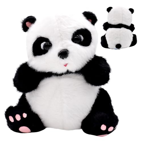 SoLLek Panda Plüschspielzeug, Panda Plüschtier, Weiche und kuschelige Stofftiere, Süß Tier Kissen Plüschtier, Cartoon Plüsch Spielzeug, Geschenke für Kinder, Kuscheltier Bärchen 25 cm von SoLLek