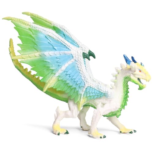 SoLLek Tierfiguren Eisdrache Spielzeug, Dinosaurier Realistische Figuren, Sehr Robuste Figuren Actionfiguren, Jungen Mädchen Eisschnee Drache Feste Modellverzierungen (Grün) von SoLLek