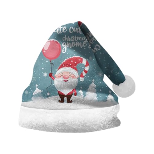 Santa Hat Weihnachtsmütze Weihnachtsmütze mit Innenfutter Für Weihnachten Weihnachtsmützen Samtige Nikolausmütze Plüsch Kante Weihnachtsmann Mütze Verdickte Bequeme von Sobzia