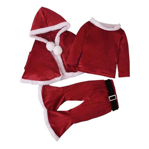 Sobzia Baby Kostüm-Unisex Baby Jungen Mädchen Pullover Weihnachten Junge My First Christmas Outfit Baby Weiß Schneemann Kostüm Pyjama Outfits Set Weihnachtskleid Winter Outfit von Sobzia