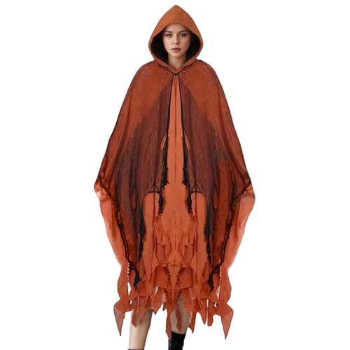 Sobzia Halloween Geister Umhang mit Kapuze Halloween Kostüm Gruselig Sensenmann Kostüm Erwachsene Geist Cape Outfit Cosplay Kostüme für Herren Damen Sobzia Halloween Geister Umhang mit Kapuze Halloween Kostüm Gruselig Sensenmann Kostüm Erwachsene Geist Cape Outfit Cosplay Kostüme für Herren Damen von Sobzia