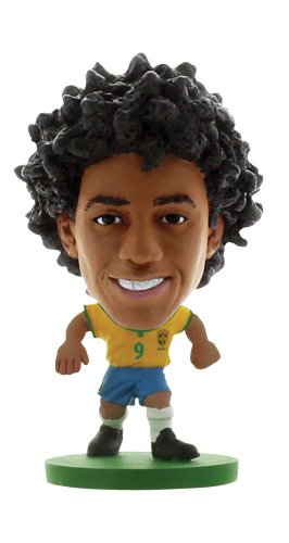 SoccerStarz Brazil International Figur in Blisterpackung mit Willian Home Kit von SoccerStarz