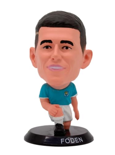 SoccerStarz City Phil Foden Mini-Fußball-Figur (Take The Knee Collection), Weiß, S von SoccerStarz