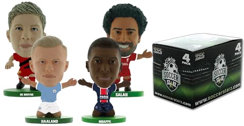 SoccerStarz NEWSS4PK Mini-Fußball-Figur, 4 Stück, S von SoccerStarz