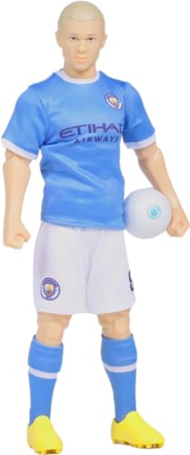 Sockers - Erling Haaland Figur, Striker für Manchester City | Detailgetreue Nachbildung des norwegischen Spielers: Haaland | Ideal für Kuchen, Fußballfans oder Sammler | 30 cm Höhe von Sockers