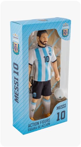 Sockers - Lionel Messi Figur, Star der argentinischen Nationalmannschaft | Detailgetreue Nachbildung des argentinischen Spielers: Messi | Ideal für Kuchen, Fußballfans oder Sammler | 30 cm Höhe von Sockers