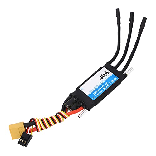 Socobeta RC ESC 40A RC Boot ESC Bilateraler Wasserdichter RC Elektrischer Geschwindigkeitsregler Schiffsmodell Ersatz ESC RC Zubehör Schwarz Modellspielzeug von Socobeta