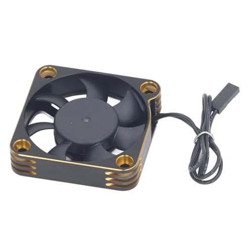 Socobeta RC-Motor-Lüfter, Effizienter Aluminium-Kühlkörper, ESC-Lüfter für RC-Car-Rennsport (Gold) von Socobeta