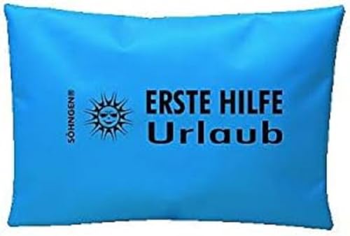 Söhngen Urlaub Erste Hilfe Set (blau, Reißverschlusstasche Nylon, mit Inhalt, Verbandsmaterial) 210x140 mm, 0308010b von Söhngen