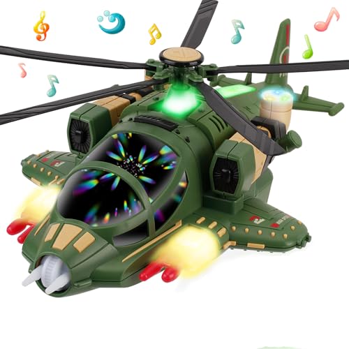 Sognotoy Helicopter Toy for Kids,Hubschrauber Kinder mit Drehpropeller, Flugzeug Spielzeug Groß Licht und Sound Helikopter Kinderspielzeug von Sognotoy