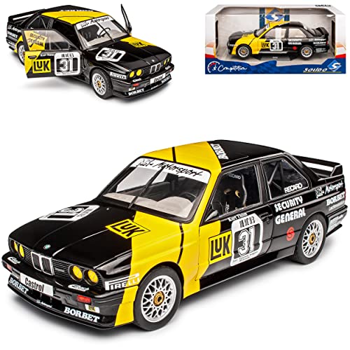 B*M*W 3er E30 M3 Coupe DTM Sport Evolution Schwarz Kurt Thiim 1982-1994 1/18 Solido Modell Auto mit individiuellem Wunschkennzeichen von Solido B-M-W