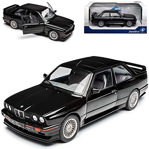 B*M*W 3er E30 M3 Coupe Sport Evolution Schwarz 1982-1994 1/18 Solido Modell Auto mit individiuellem Wunschkennzeichen von Solido B-M-W