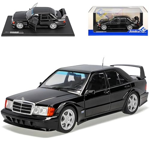 Mercedes-B C-Klasse 190E W201 2.5-16V Evolution II Schwarz 1982-1993 1/18 Solido Modell Auto mit individiuellem Wunschkennzeichen von Solido Mercedes-Benz