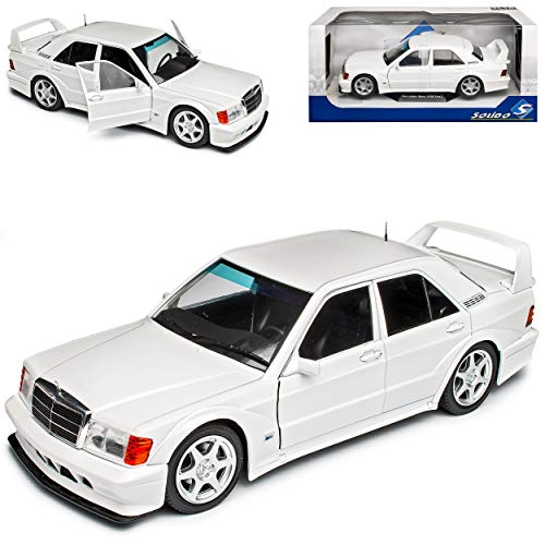 Mercedes-B C-Klasse 190E W201 2.5-16V Evolution II Weiss 1982-1993 1/18 Solido Modell Auto mit individiuellem Wunschkennzeichen von Solido Mercedes-Benz