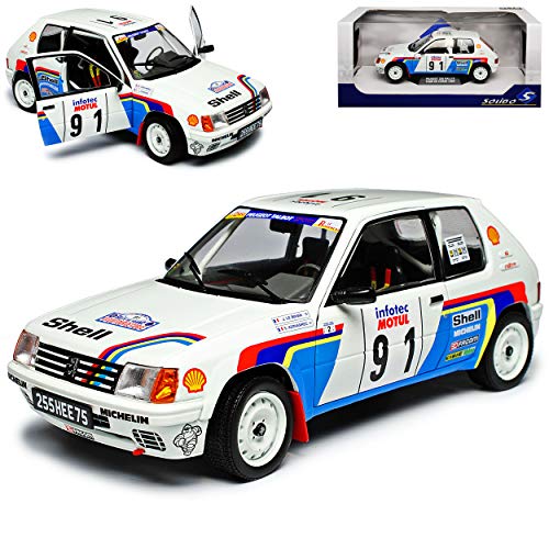 Peugeot 205 GTL Weiss Rallye Tour De Corse 1989 1983-1998 1/18 Solido Modell Auto mit individiuellem Wunschkennzeichen von Solido Peugeot