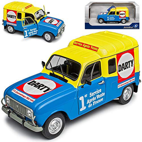 Renautl R4 4L 4LF4 Transporter Kasten Darty Blau Gelb 1961-1992 1/18 Solido Modell Auto von Solido Renault