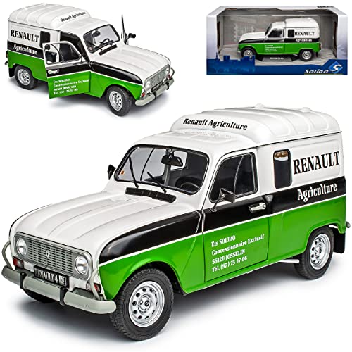 Renautl R4 4L 4LFA4 Transporter Kasten Weiss Grün Agriculture 1961-1992 1/18 Solido Modell Auto von Solido Renault