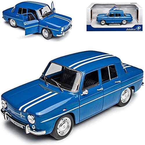 Renautl R8 Gordini 1100 Limousine Blau mit Streifen 1962-1973 1/18 Solido Modell Auto von Solido Renault