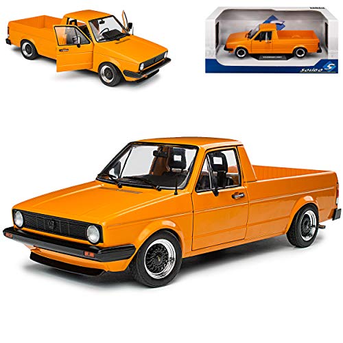 Volkwagen Caddy 14D Pick-Up Pritsche Orange 1978-1992 1/18 Solido Modell Auto von Solido VW