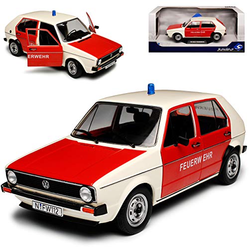 Volkwagen Golf I Feuerwehr Rot Weiss 5 Türer 1974-1983 1/18 Solido Modell Auto von Solido VW