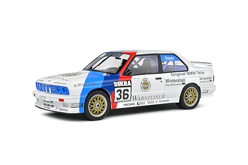 Solido BMW E30 M3#36 DTM 1989 (weiß) – Hochwertiges Diecast Modellauto im Maßstab 1:18, legendäres Tourenwagen-Rennfahrzeug für Sammler & Motorsport-Fans von Solido