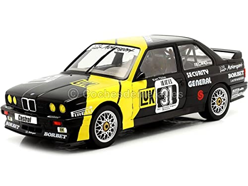 Solido BMW E30 M3#31, DTM 1988, Fahrer: K. Thiim, Modellauto, Maßstab 1:18, schwarz/gelb von Solido