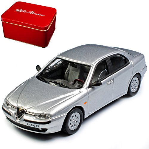 Solido Alfa Romeo 156 Limousine Silber Limousine 1997-2007 1/43 Modell Auto mit individiuellem Wunschkennzeichen von Solido