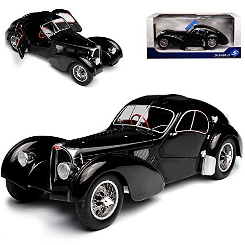 Solido Bugatti Atlantic Typ 57 SC Coupe Schwarz 1934-1940 1/18 Modell Auto von Solido