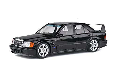 Solido Mercedes-Benz 190E EVO2 (schwarz) – Hochwertiges Diecast Modellauto im Maßstab 1:18, ikonische Sportlimousine für Sammler & Motorsport-Fans von Solido