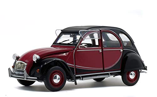 Solido S1805013 - Citroen 2CV6 Charleston, Bj. 1983, Modellauto, 1:18, Rot/Schwarz von Solido