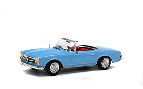 Solido 421436550-1:43 Mercedes Benz 230 SL, blau, 1963, Modellauto, Modellfahrzeug von Solido