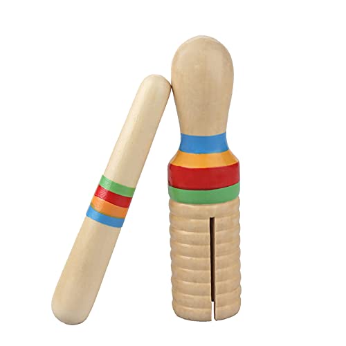 Solinder Güiros Buntes hölzernes Krähen-Sounder-Holz Guiro Kinderkindermusical Toy Persuasion Instrument von Solinder