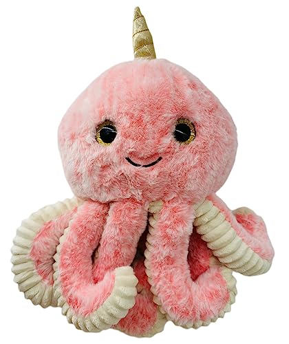 Niedliche Krake Plüsch Spielzeug Octopus Puppe Kuscheltier Cartoon Oktopus Stofftiere Plüschtiere Geburtstag Geschenk XXL (Rosa, 20 cm) von Soma