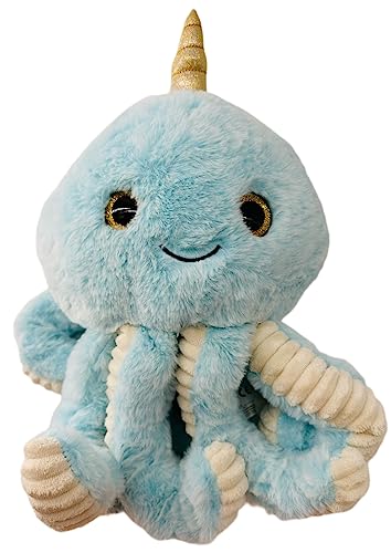 Soma Niedliche Krake Plüsch Spielzeug Octopus Puppe Kuscheltier Cartoon Oktopus Stofftiere Plüschtiere Geburtstag Geschenk XXL (Blau, 34 cm) von Soma