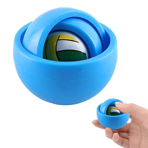 Handkreisel Fidget Toy, 3D Maze Bälle Hand Spielzeug, Leichtes tragbares Gyro Spielzeug, Fidget Spielzeug Sensorisches Spielzeug, Spinner zur Linderung von Handangst (Blau) von Somerway