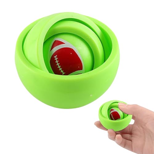 Handkreisel Fidget Toy, 3D Maze Bälle Hand Spielzeug, Leichtes tragbares Gyro Spielzeug, Fidget Spielzeug Sensorisches Spielzeug, Spinner zur Linderung von Handangst (Grün) von Somerway