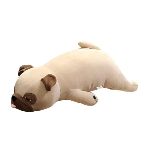 Bulldogge Plüschtier，Cartoon Mops Kissen Gefüllt Plüsch Plüschtier，Plüschtier Liegend Hund Kuscheltie Tier Kissen Niedliche Tier Puppe Flauschiges Stofftier (50CM) von Somifas