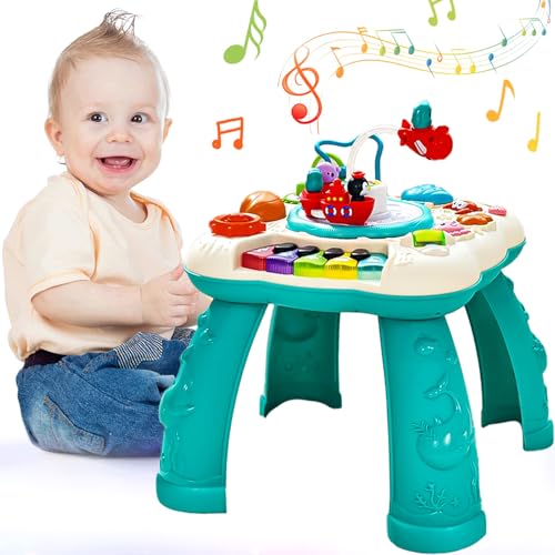 Babyspielzeug Spieltisch, Kinderspielzeug Ab 1 Jahr, Baby Musikspielzeug, Musiktisch für Babys ab 18 Monaten, Musik Licht Kinder Lernspielzeug, Musikspielzeug Geschenke für 1 2 3 Jahre Mädchen Junge von Songlypian