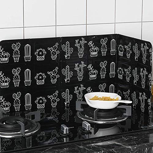 Sonhomay Küchenölblech, 3-seitiger Spritzschutz, Wärmedämmung, Gasherd, Schild für Küche, Kochen, Braten von Sonhomay