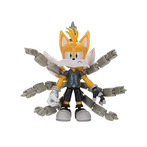 Sonic Prime 12,7 cm Tails Nine bewegliche Actionfigur Perfekt für jeden Fan Sammeln Sie die ganze Truppe mit Sonic, Mr. Dr. Eggman und Thorn Rose auch erhältlich! von Sonic Prime