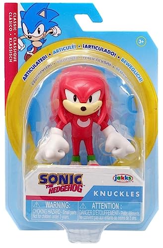 Sonic The Hedgehog - Figur mit Gelenken, 6,3 cm – 414344 – Charakter Classic Knuckles von SONIC THE HEDGEHOG