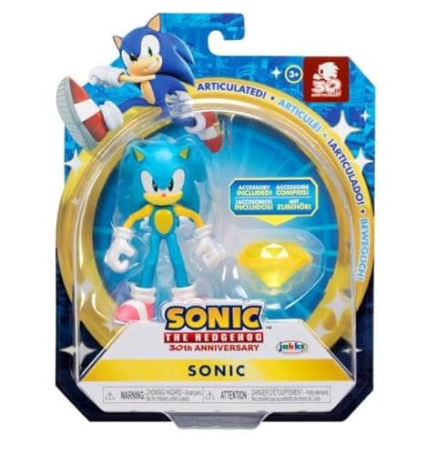 Sonic The Hedgehog 10,2 cm große bewegliche Actionfiguren-Kollektion (Figur wählen) (Sonic (30. Jahrestag)) von SONIC THE HEDGEHOG