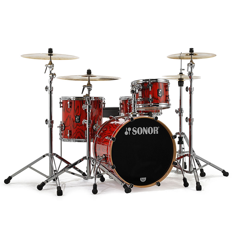 Sonor ProLite 20" Fiery Red 3 Pcs. Shell Set With Mount Schlagzeug von Sonor