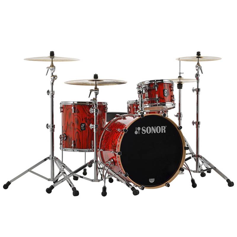 Sonor ProLite 22" Fiery Red 3 Pcs. Shell Set With Mount Schlagzeug von Sonor