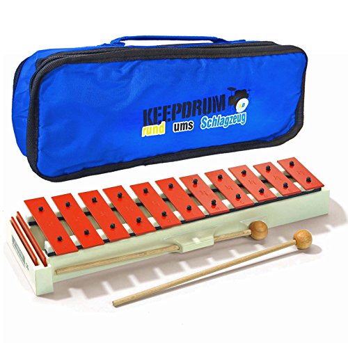 Sonor SG Glockenspiel für Kinder Sopran + keepdrum Tasched für Glockenspiel Blau von Sonor